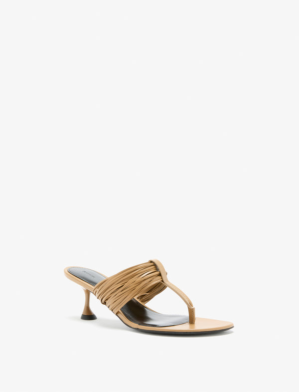proenza schouler Proenza Schouler Cable T-Strap Sandals - Khaki