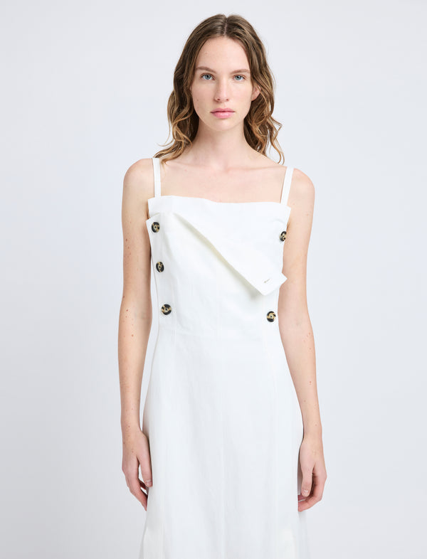 Proenza Schouler Proenza Schouler Candice Dress In Linen Viscose - Off White