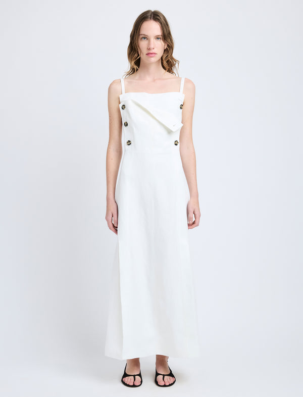 proenza schouler Proenza Schouler Candice Dress in Linen Viscose - Off White