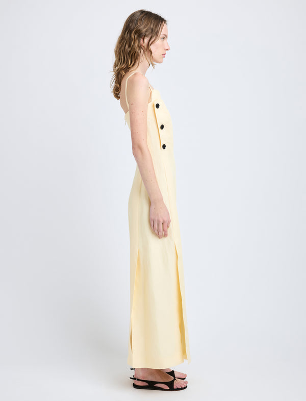 Proenza Schouler Proenza Schouler Candice Dress In Linen Viscose - Resin