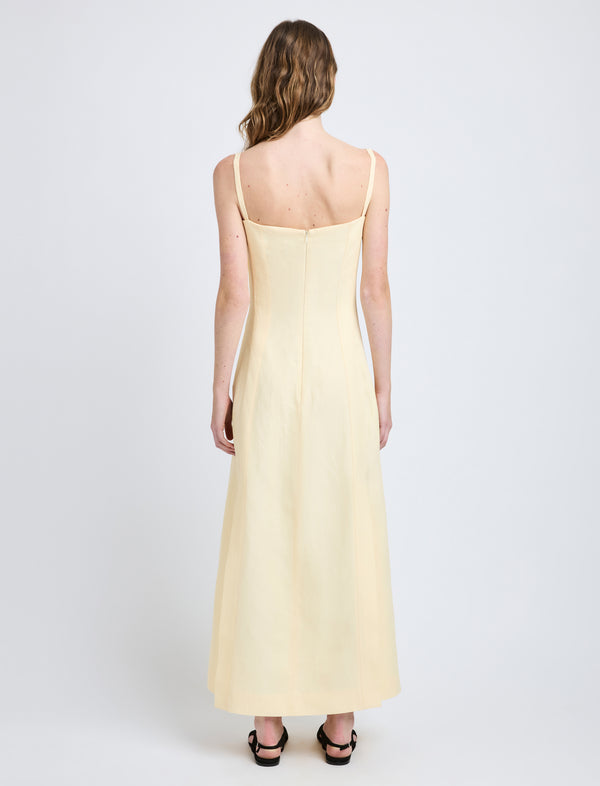 Proenza Schouler Proenza Schouler Candice Dress In Linen Viscose - Resin