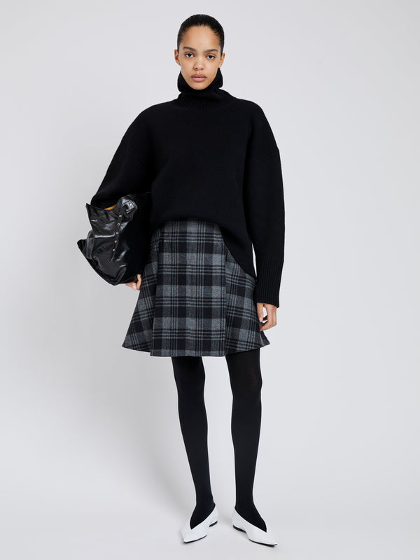 proenza schouler Proenza Schouler Cassia Skirt in Plaid Wool Suiting - Grey Multi