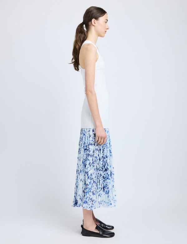 Proenza Schouler Proenza Schouler Cecily Skirt In Printed Crinkle Chiffon - Off White Multi