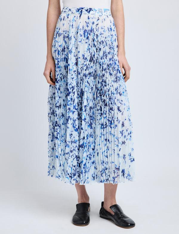 Proenza Schouler Proenza Schouler Cecily Skirt In Printed Crinkle Chiffon - Off White Multi
