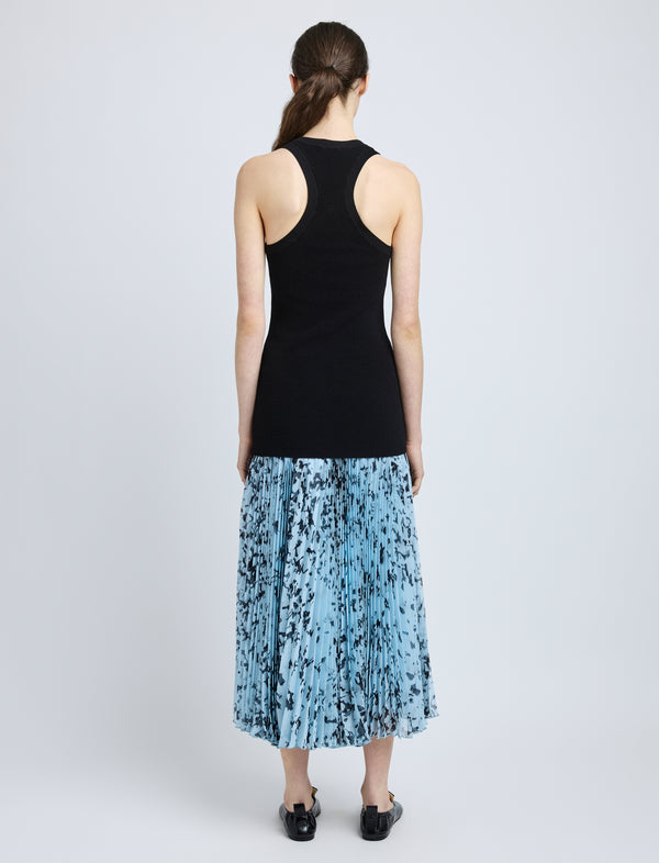 Proenza Schouler Proenza Schouler Cecily Skirt In Printed Crinkle Chiffon - Sky Blue Multi