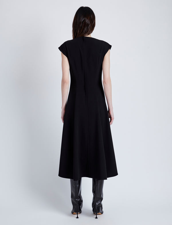 Proenza Schouler Proenza Schouler Chantal Dress In Matte Double Crepe - Black