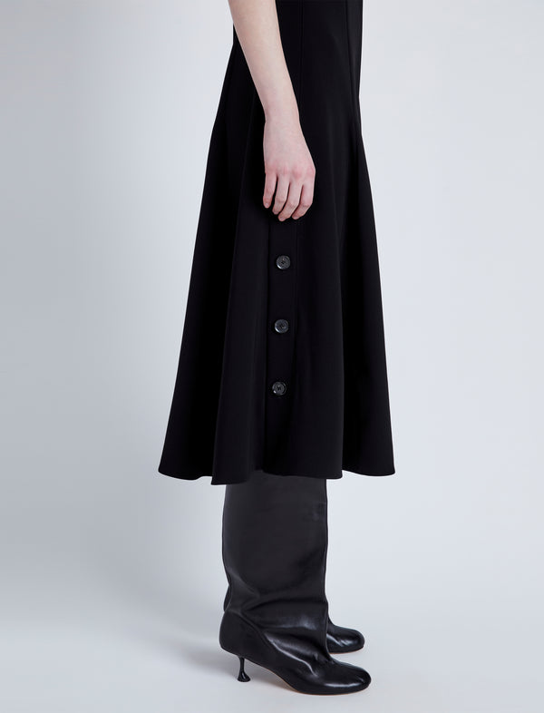 Proenza Schouler Proenza Schouler Chantal Dress In Matte Double Crepe - Black