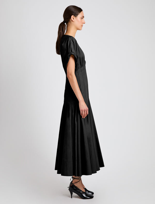 Proenza Schouler Proenza Schouler Ciara Dress In Eco Compact Poplin - Black