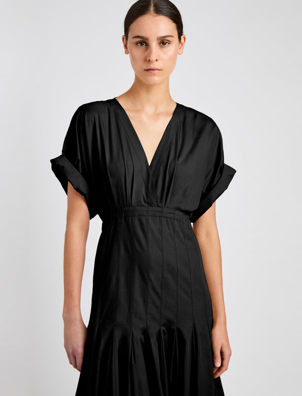 Proenza Schouler Proenza Schouler Ciara Dress In Eco Compact Poplin - Black
