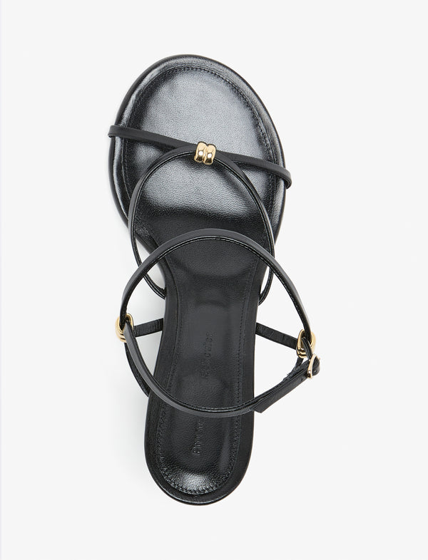 Proenza Schouler Proenza Schouler Coil Wedge Sandals In Slick Nappa - Black