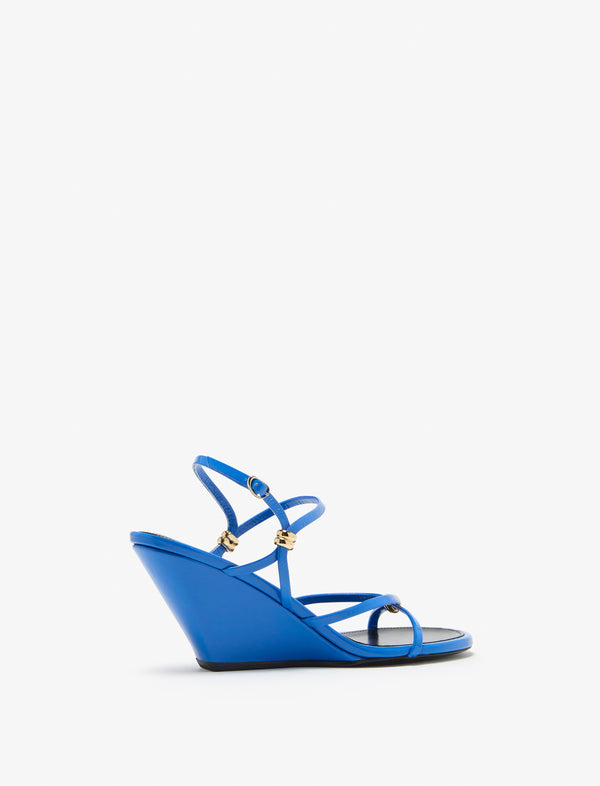 Proenza Schouler Proenza Schouler Coil Wedge Sandals In Slick Nappa - Azure Blue