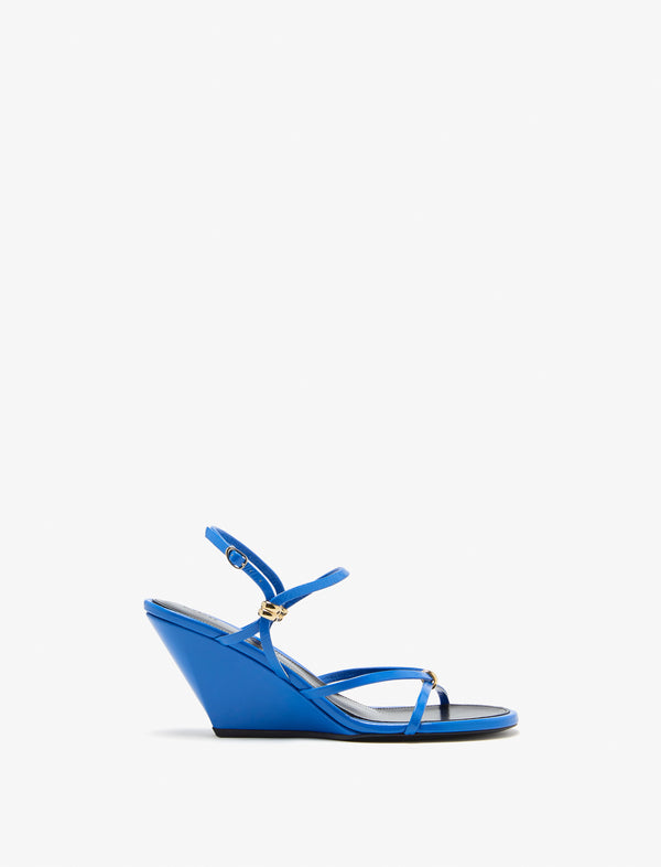 Proenza Schouler Proenza Schouler Coil Wedge Sandals In Slick Nappa - Azure Blue