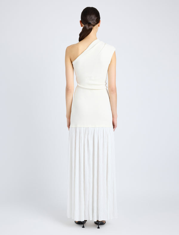 Proenza Schouler Proenza Schouler Cora Dress In Pleated Crepe Chiffon - Ivory