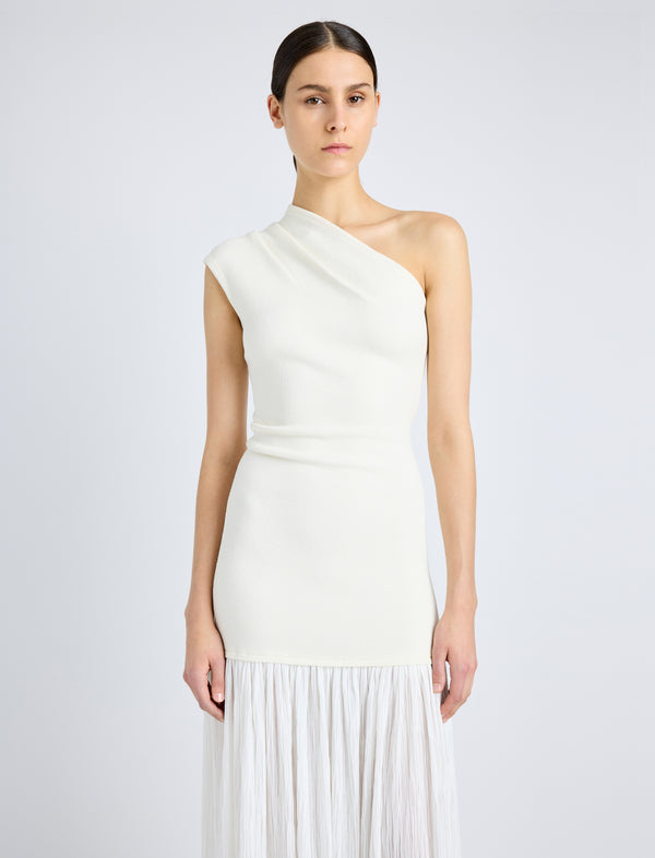 Proenza Schouler Proenza Schouler Cora Dress In Pleated Crepe Chiffon - Ivory