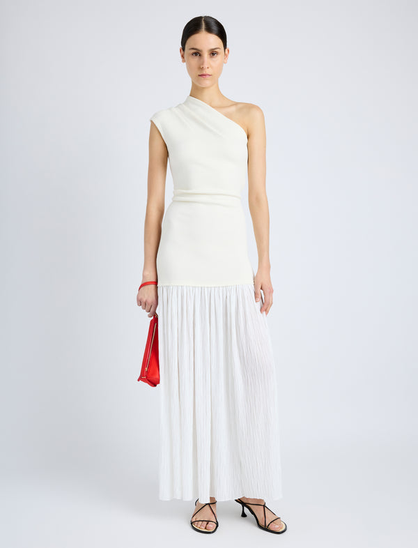 proenza schouler Proenza Schouler Cora Dress in Pleated Crepe Chiffon - Ivory