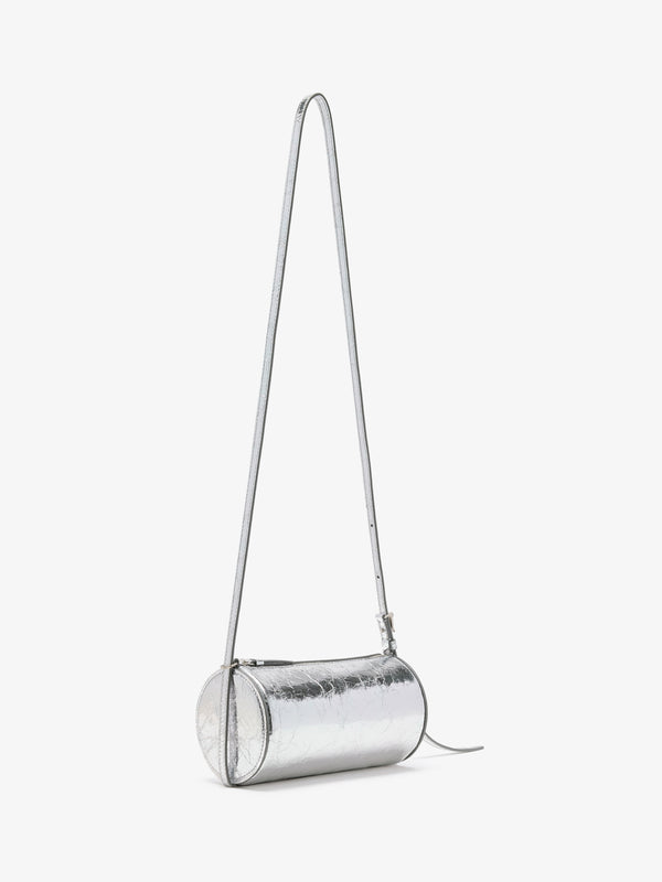 Proenza Schouler Proenza Schouler Crossbody Silo Bag In Crinkle Metallic - Silver