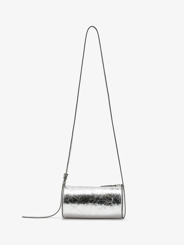Proenza Schouler Proenza Schouler Crossbody Silo Bag In Crinkle Metallic - Silver