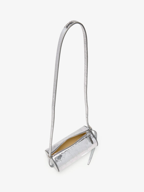 Proenza Schouler Proenza Schouler Crossbody Silo Bag In Crinkle Metallic - Silver