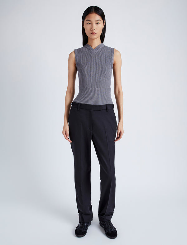 Proenza Schouler Proenza Schouler Cruz Vest In Midweight Viscose Rib - Grey