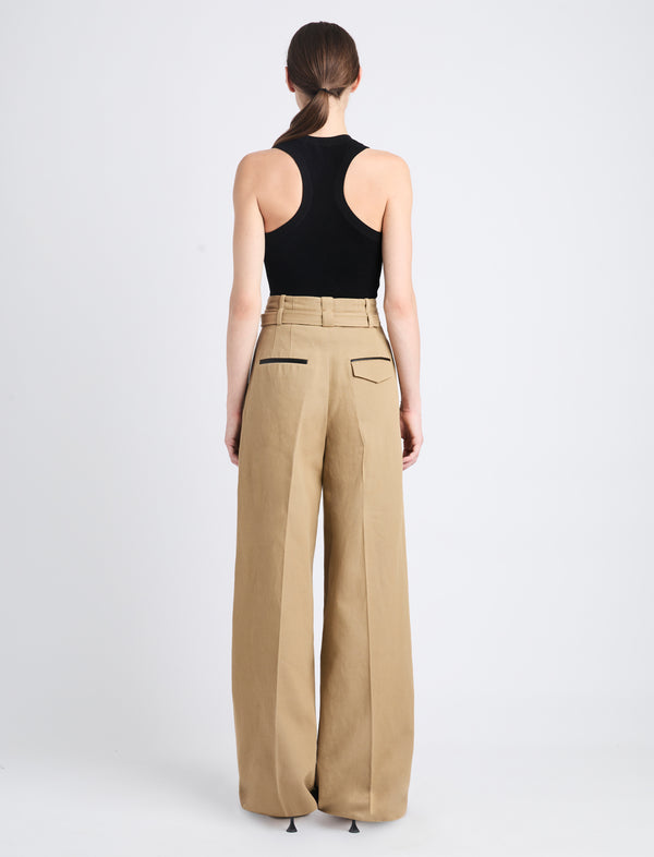 Proenza Schouler Proenza Schouler Dana Pant In Cotton Viscose - Hazelnut