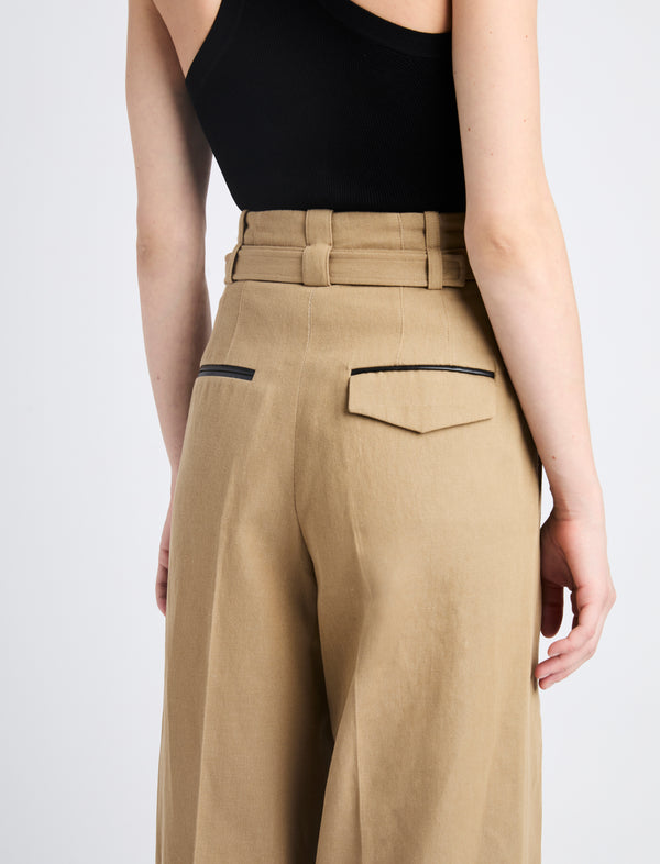 Proenza Schouler Proenza Schouler Dana Pant In Cotton Viscose - Hazelnut