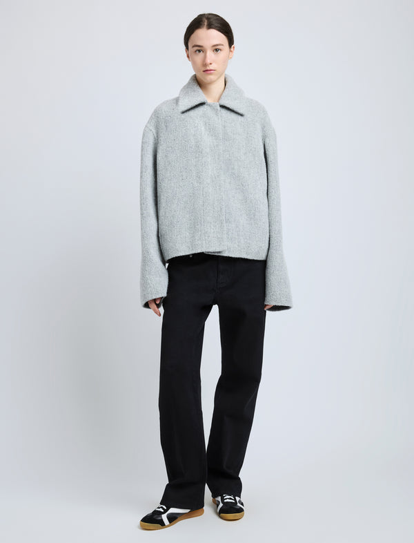 Proenza Schouler Proenza Schouler Darcy Jacket In Brushed Wool Cashmere - Light Grey Melange