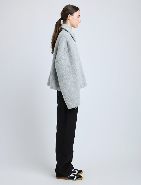 Proenza Schouler Proenza Schouler Darcy Jacket In Brushed Wool Cashmere - Light Grey Melange