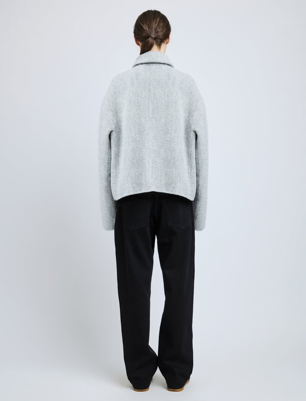 Proenza Schouler Proenza Schouler Darcy Jacket In Brushed Wool Cashmere - Light Grey Melange