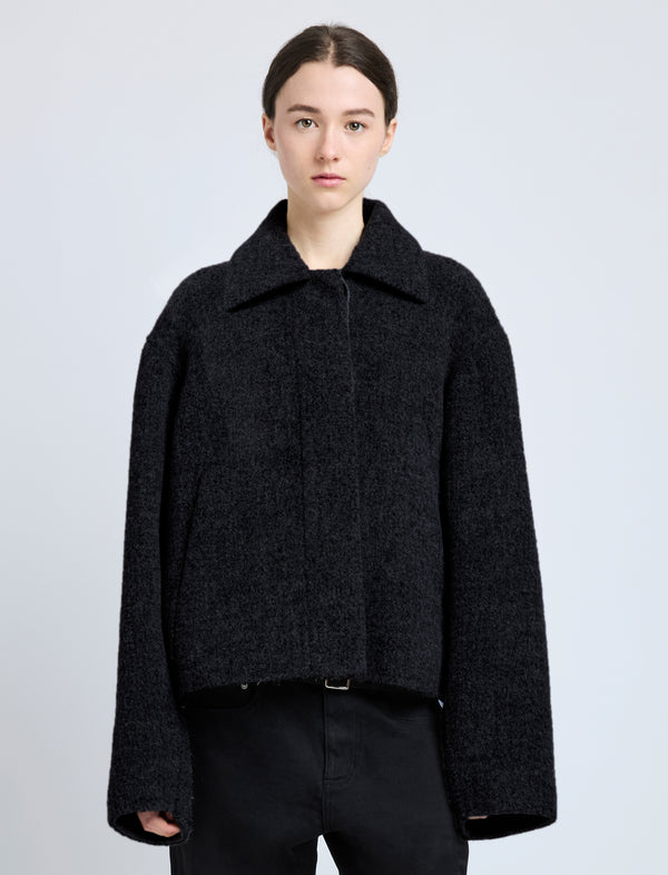 proenza schouler Proenza Schouler Darcy Jacket in Brushed Wool Cashmere - Black