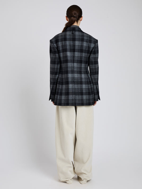 Proenza Schouler Proenza Schouler Daria Jacket In Plaid Wool Suiting - Grey Multi