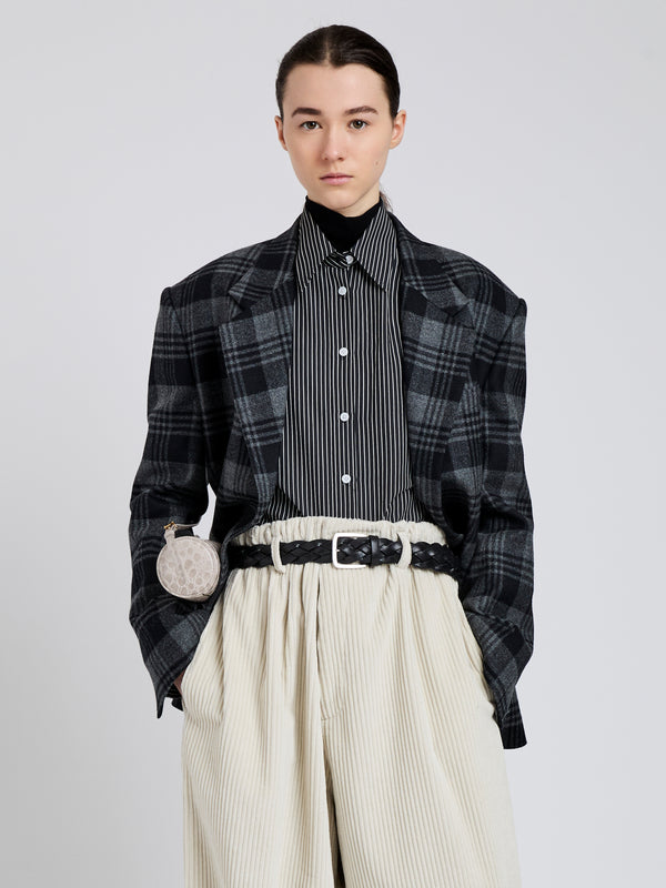 proenza schouler Proenza Schouler Daria Jacket in Plaid Wool Suiting - Grey Multi