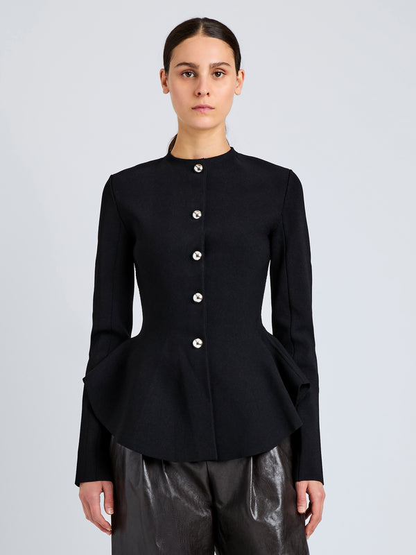 proenza schouler Proenza Schouler Dasha Jacket in Compact Viscose - Black