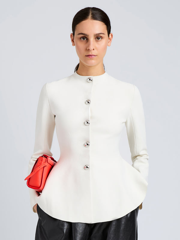 proenza schouler Proenza Schouler Dasha Jacket in Compact Viscose - Off White