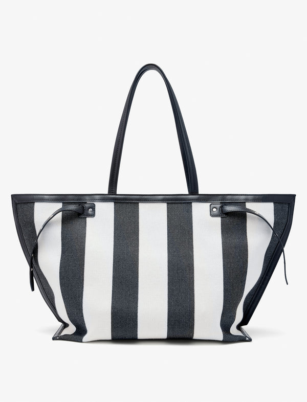 Proenza Schouler Proenza Schouler Days Carryall In Striped Canvas - Black/White