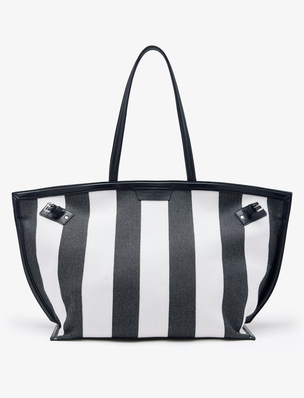 proenza schouler Proenza Schouler Days Carryall in Striped Canvas - Black/White