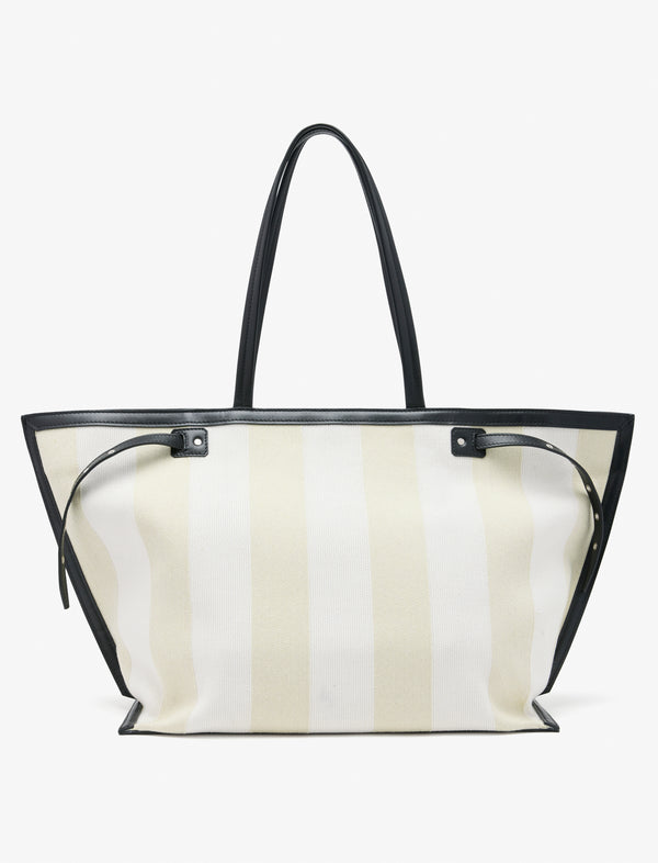 Proenza Schouler Proenza Schouler Days Carryall In Striped Canvas - Resin/White