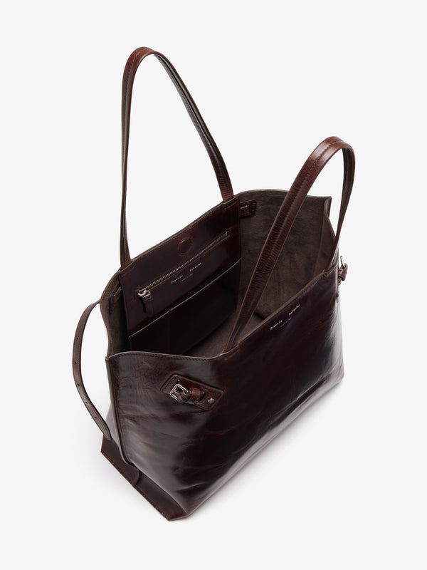 Proenza Schouler Proenza Schouler Days Tote In Pull Up Calf - Dark Brown
