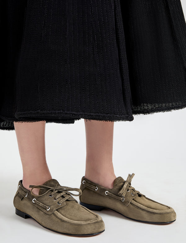 Proenza Schouler Proenza Schouler Deck Shoes In Kidsuede - Moss