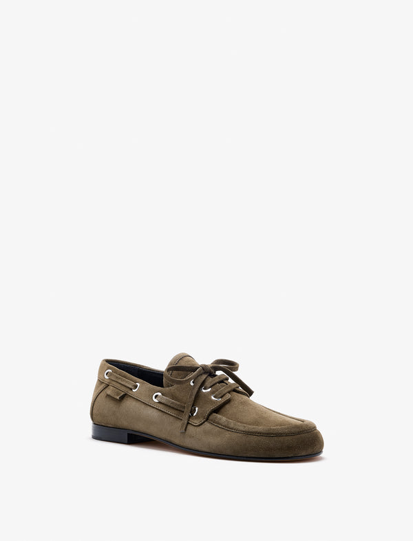 proenza schouler Proenza Schouler Deck Shoes in Kidsuede - Moss