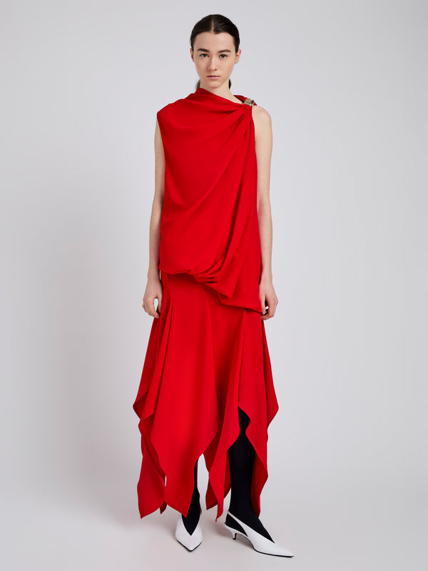 proenza schouler Proenza Schouler Denise Dress in Light Matte Double Crepe - Red