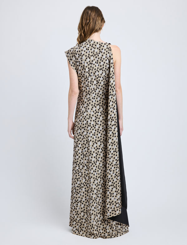 Proenza Schouler Proenza Schouler Devyn Dress In Printed Silk Viscose - Sand Multi
