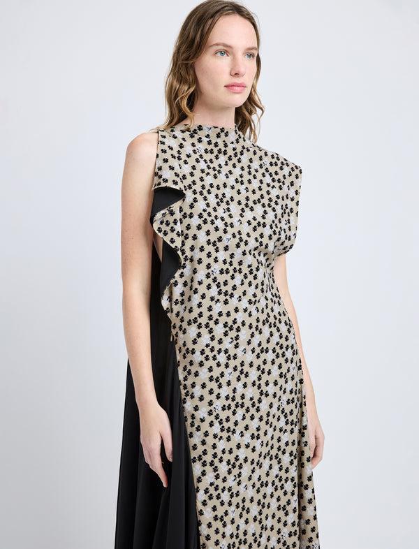 Proenza Schouler Proenza Schouler Devyn Dress In Printed Silk Viscose - Sand Multi