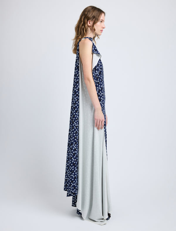 Proenza Schouler Proenza Schouler Devyn Dress In Printed Silk Viscose - Navy Multi