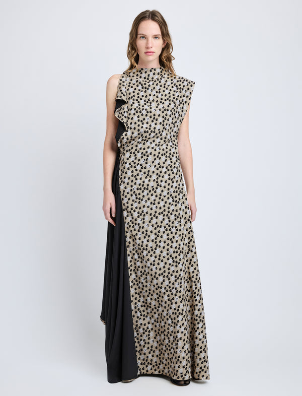 proenza schouler Proenza Schouler Devyn Dress in Printed Silk Viscose - Sand Multi