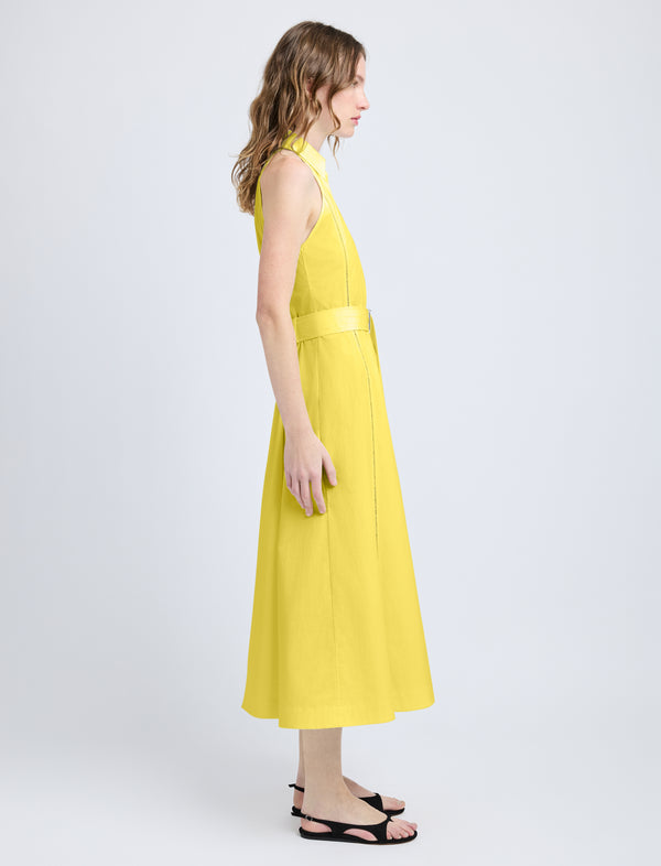 Proenza Schouler Proenza Schouler Dorothy Dress In Eco Cotton Poplin - Yellow