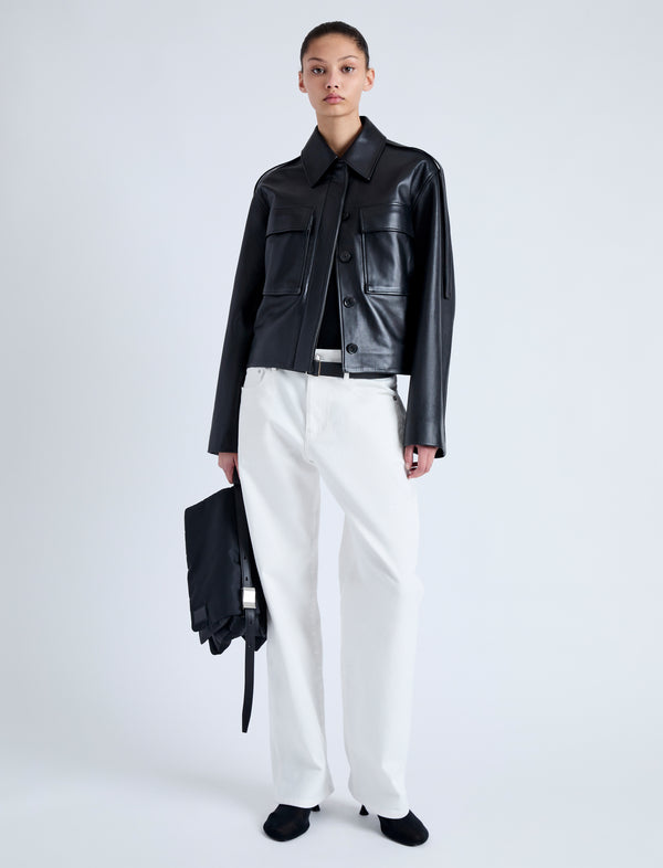 Proenza Schouler Proenza Schouler Dylan Jacket In Glossy Leather - Black