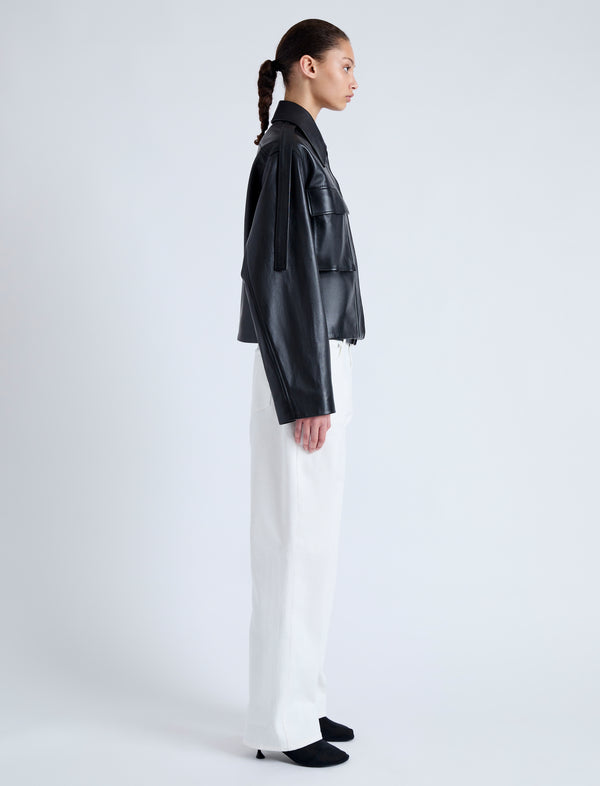 Proenza Schouler Proenza Schouler Dylan Jacket In Glossy Leather - Black