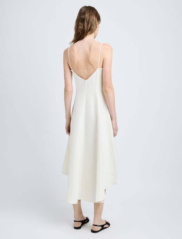 Proenza Schouler Proenza Schouler Elaine Dress In Cotton Viscose Linen - Ecru