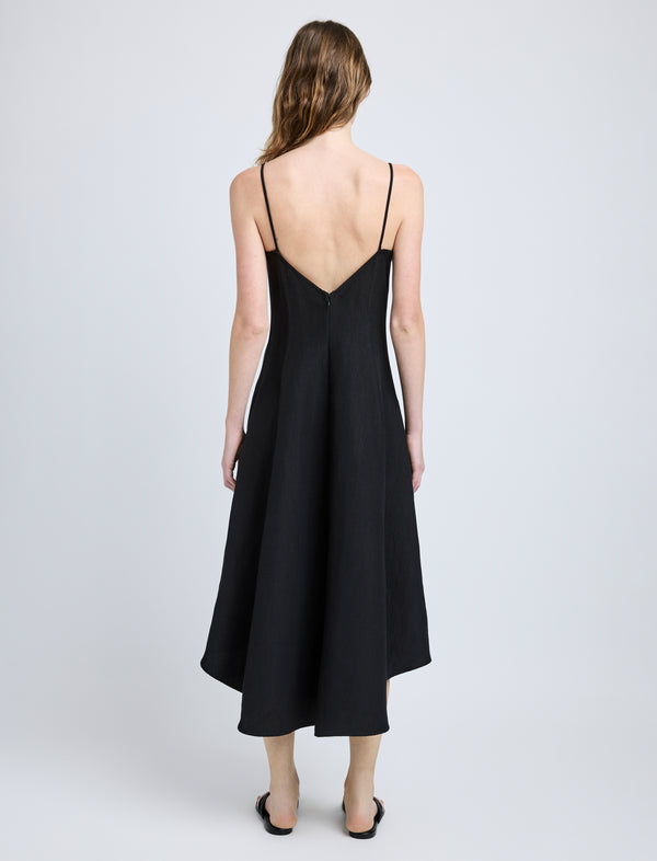 Proenza Schouler Proenza Schouler Elaine Dress In Cotton Viscose Linen - Black