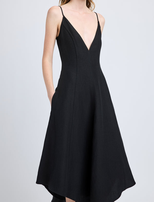 Proenza Schouler Proenza Schouler Elaine Dress In Cotton Viscose Linen - Black
